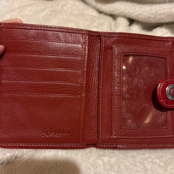 Brighton Red and Cream Heart Checkered Wallet - Picture 3 of 4